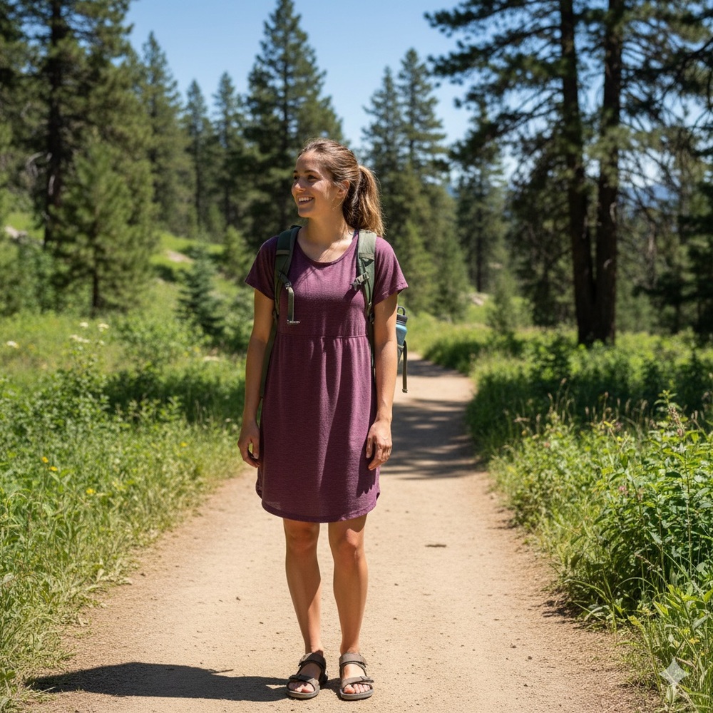Columbia  Plum T-shirt Hiking Dress Size Small
